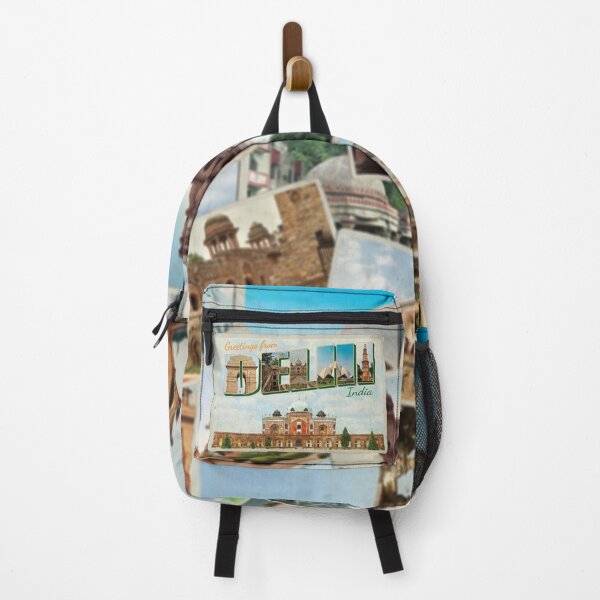 Item preview, Greetings from Delhi in India Vintage style retro souvenir designed and sold by DeveloperProp0.