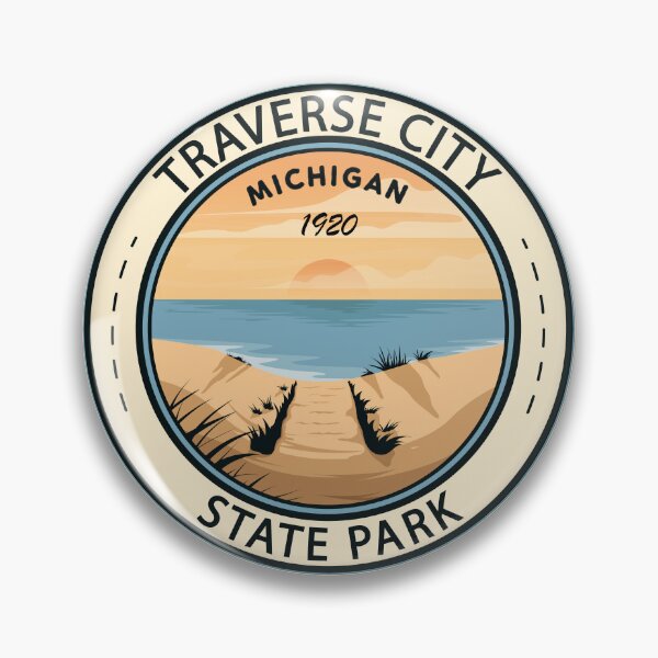 Item preview, Traverse City State Park Michigan Badge designed and sold by KrisSidDesigns.