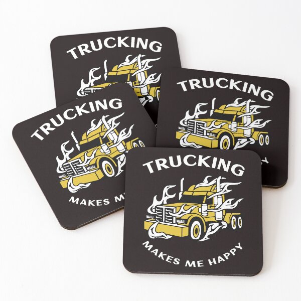 Item preview, Trucker in Flames Trucking Makes Me Happy GW designed and sold by TeamsterLife.