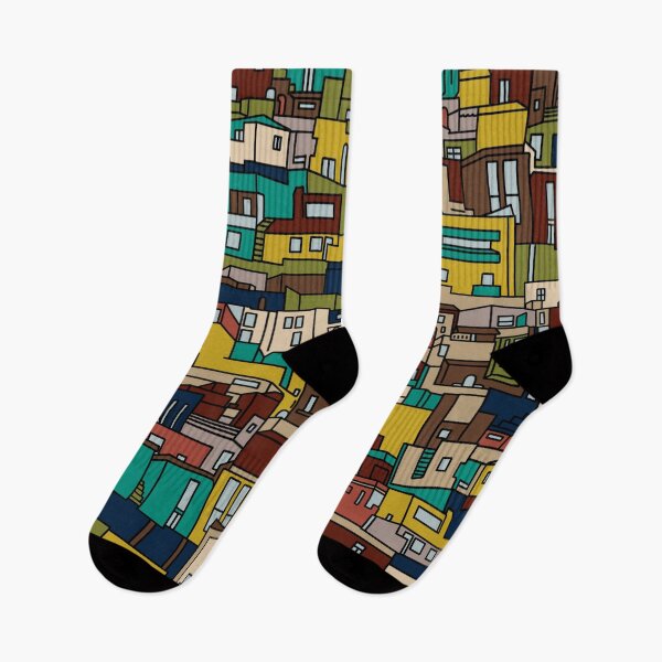 Item preview, Colorful Island Homes All-Over Print designed and sold by Unhinged Heather.