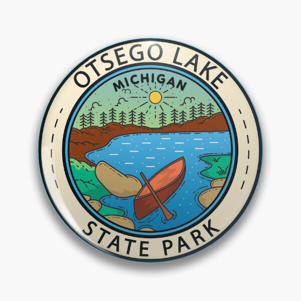 Artikelvorschau, Otsego Lake State Park Michigan Abzeichen entworfen und verkauft von KrisSidDesigns.