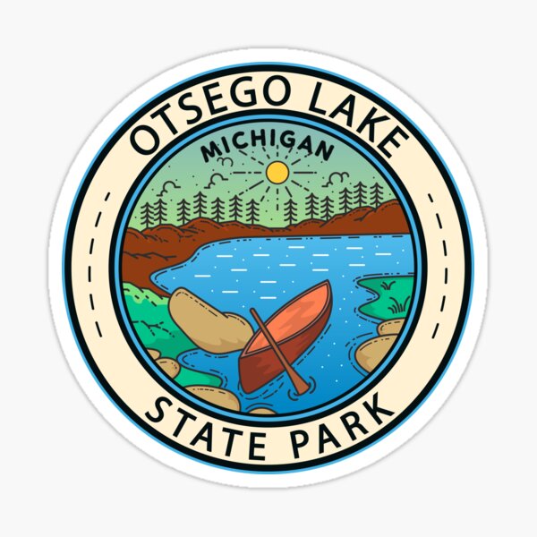 Item preview, Otsego Lake State Park Michigan Badge designed and sold by KrisSidDesigns.