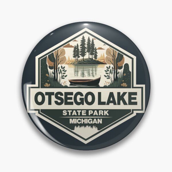 Artikelvorschau, Otsego Lake State Park Michigan Reisekunst-Abzeichen entworfen und verkauft von KrisSidDesigns.