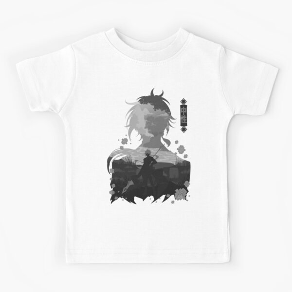 GENSHIN IMPACT KAMISATO AYATO NEGATIVE SPACE Kids T-Shirt for Sale by  Minami14R