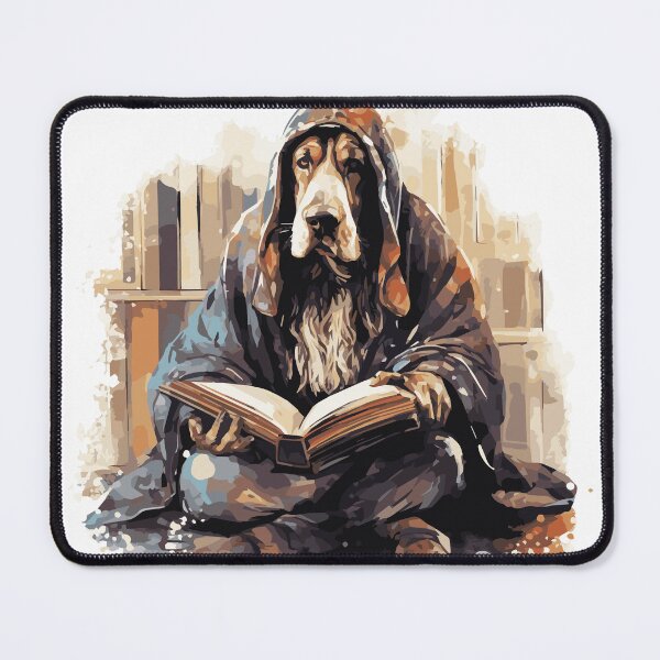 Item preview, Mystic Scholar: The Wise Basset Hound Mage! designed and sold by calharborne.