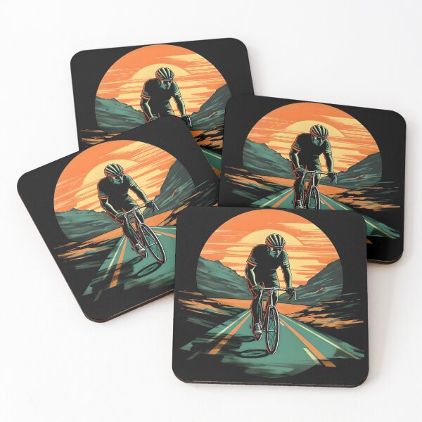 Item preview, A cyclist setting sun in the background. designed and sold by Hisirdoux.