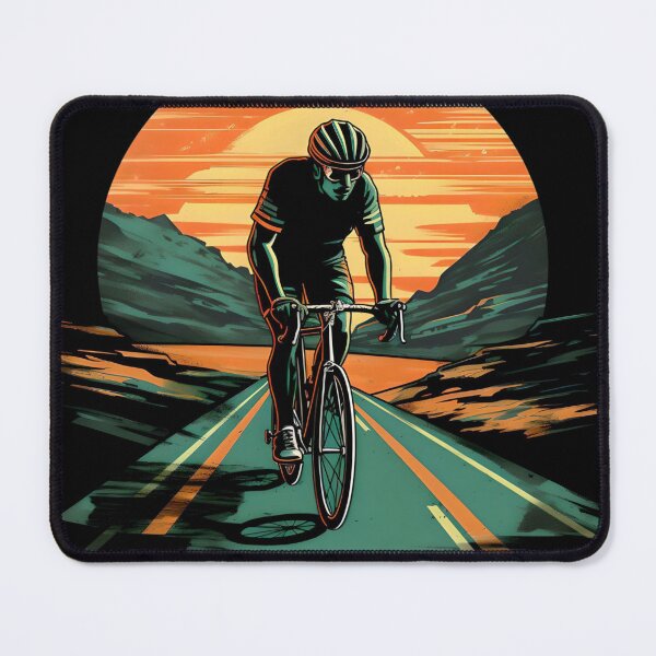 Item preview, A cyclist setting sun in the background. designed and sold by Hisirdoux.