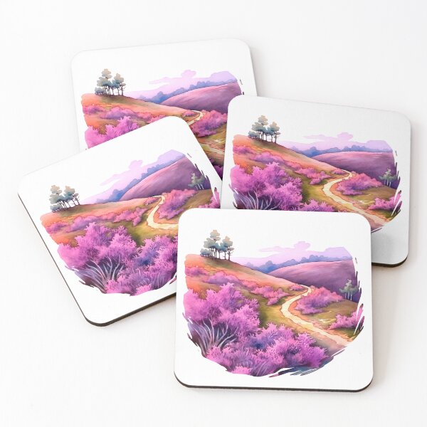 Item preview, Heather Hill Clipart, Purple Blooms, Hilltop Beauty, Floral Landscape, Heather Fields, Scenic Outlook, Hillside Serenity designed and sold by CoolorPainting.