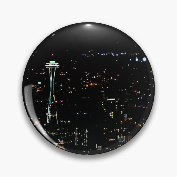 Item preview, Seattle, Washington, USA, Travel Print, Night designed and sold by summattodraw.