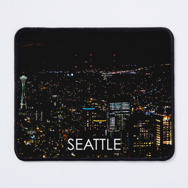 Item preview, Seattle, Washington, USA, Travel Print, Night designed and sold by summattodraw.