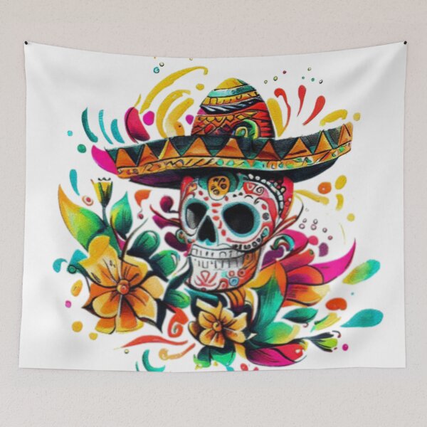 Item preview, mexi  s k u l l  h a t  designed and sold by luckymando.