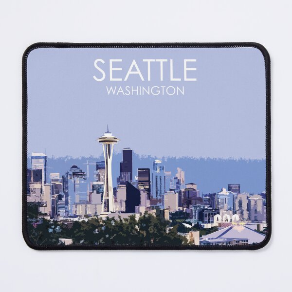 Item preview, Seattle, Washington, USA, Travel Print designed and sold by summattodraw.