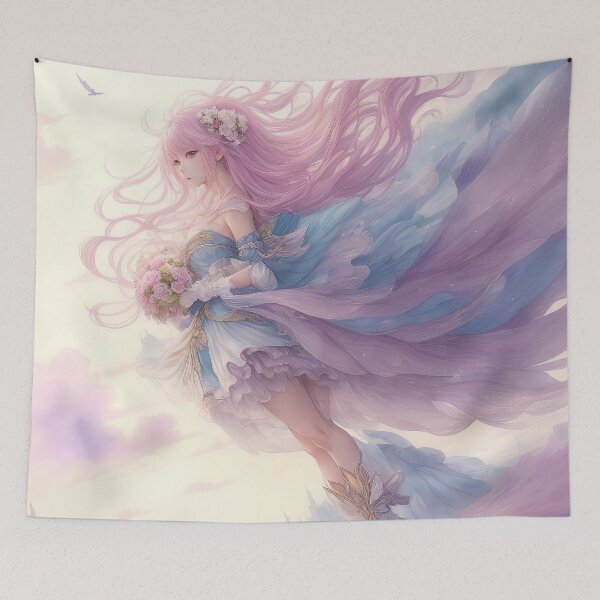 Item preview, Pink fantasy fairy pastel colored dream designed and sold by RK - Shop.