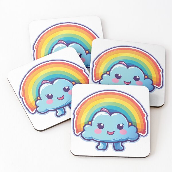 Artikelvorschau, Cheerful Skies | Kawaii Rainbow and Happy Cloud | Delightful Daydreams entworfen und verkauft von PopPopGfx.