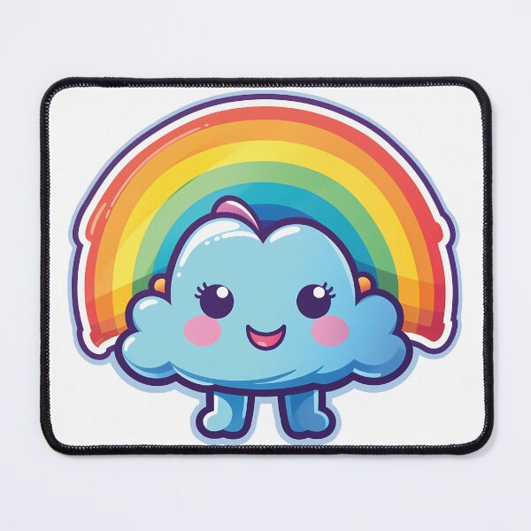 Artikelvorschau, Cheerful Skies | Kawaii Rainbow and Happy Cloud | Delightful Daydreams entworfen und verkauft von PopPopGfx.