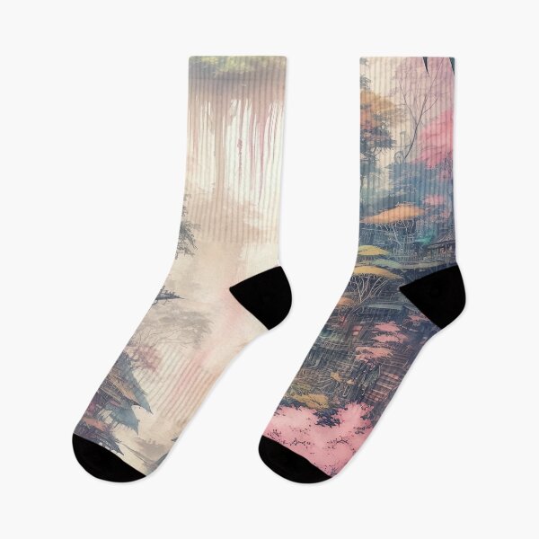 Item preview, Pink watercolor fantasy rural jungle designed and sold by RK - Shop.