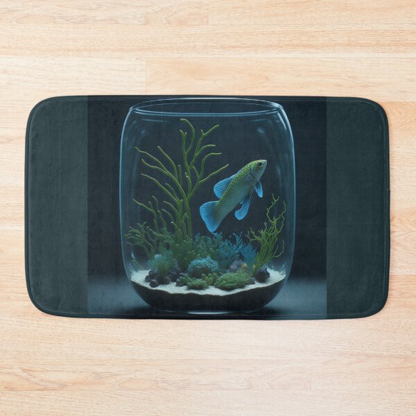 Item preview, Tropical fish in a glass tank designed and sold by WhimsyFinds.