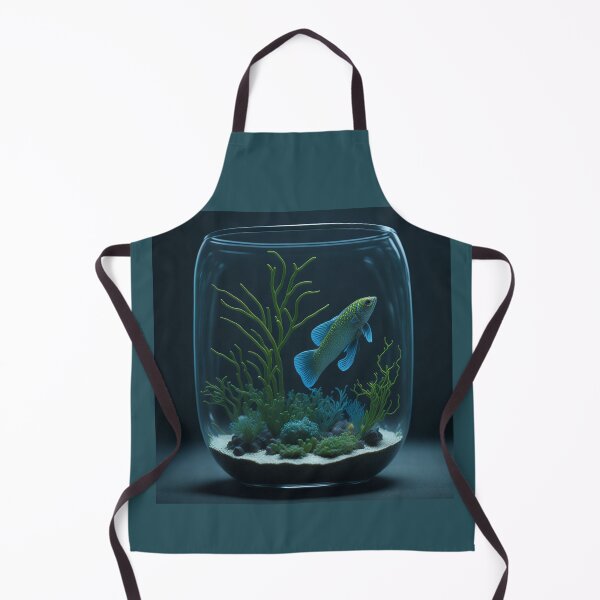 Item preview, Tropical fish in a glass tank designed and sold by WhimsyFinds.