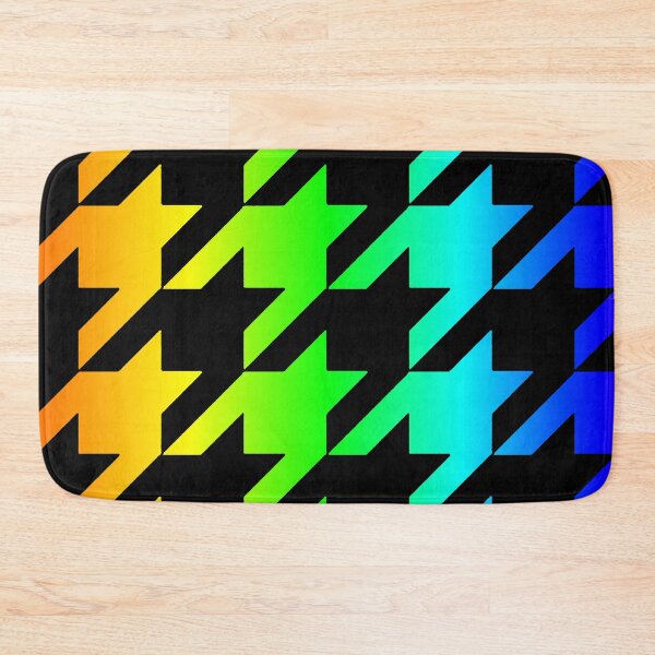 Item preview, ombre rainbow black houndstooth colorful designed and sold by Gossip Rag.