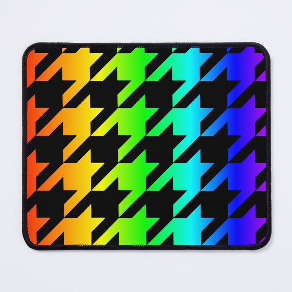 Item preview, ombre rainbow black houndstooth colorful designed and sold by Gossip Rag.