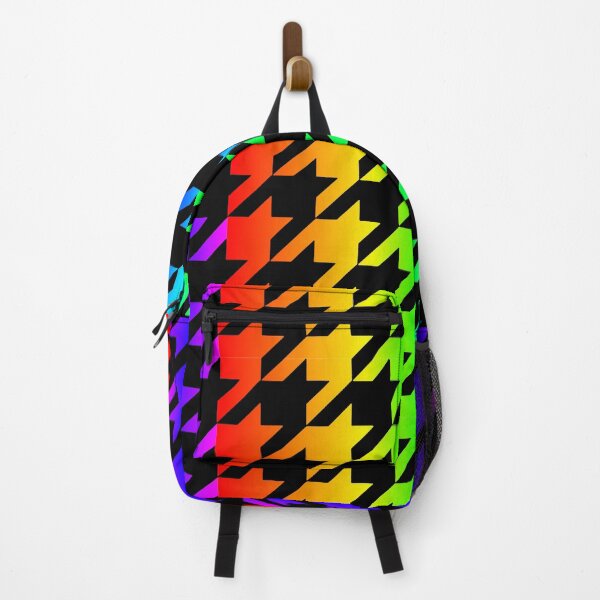 Item preview, ombre rainbow black houndstooth colorful designed and sold by Gossip Rag.