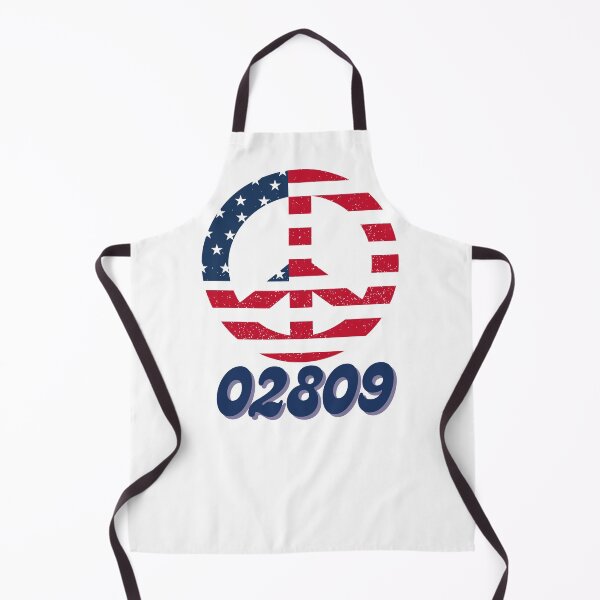 Item preview, Red White and Blue Retro Peace Sign 02809 zip code Bristol, RI designed and sold by DigitalLuckyCat.