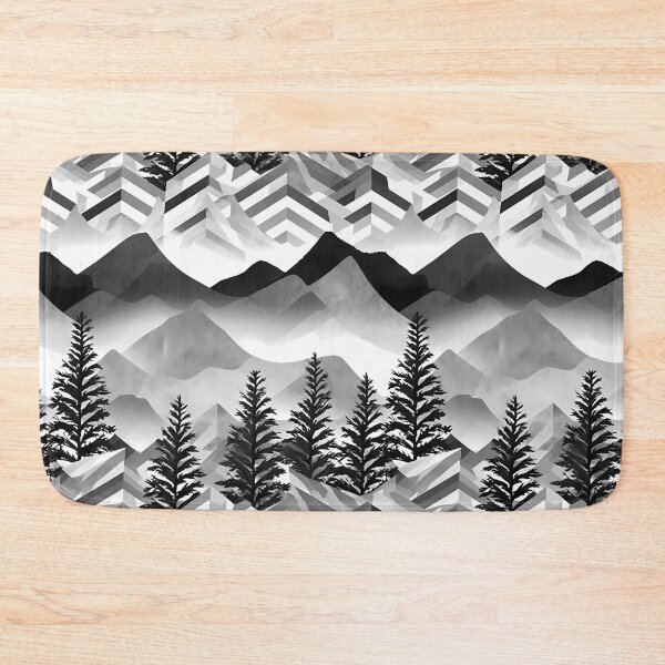 Item preview, Black and White Mountain Trees designed and sold by FrostedPeaks.