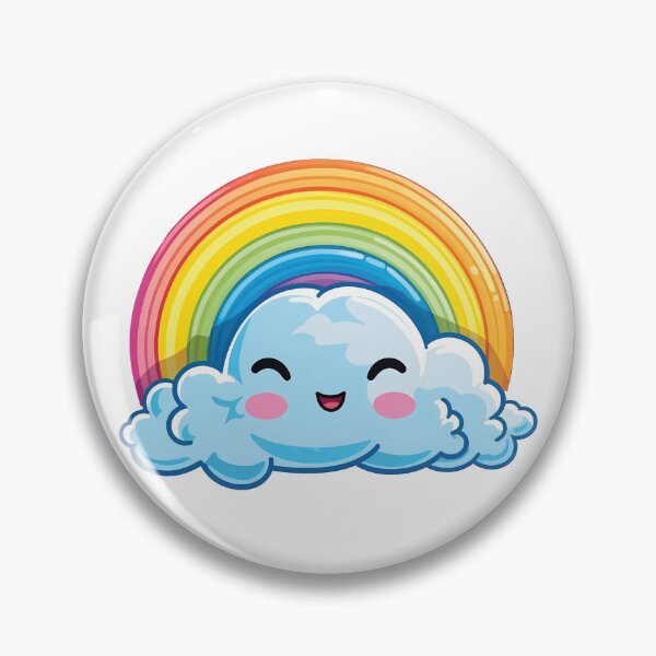 Artikelvorschau, Blissful Weather | Kawaii Rainbow and Happy Cloud | Playful Positivity entworfen und verkauft von PopPopGfx.