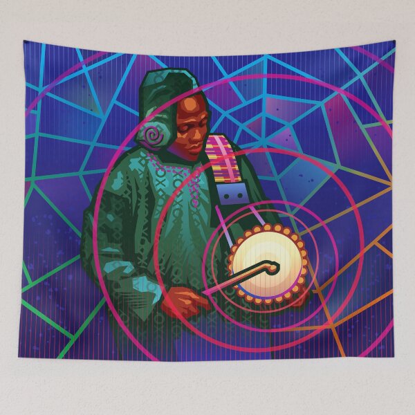 Item preview, Musician Beats Talking Drum - African designed and sold by Vector-Artist.