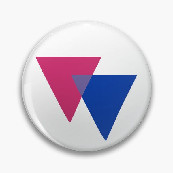 Item preview, Bisexual Triangles Sticker/Magnet/Pin designed and sold by Boxer-n-co.