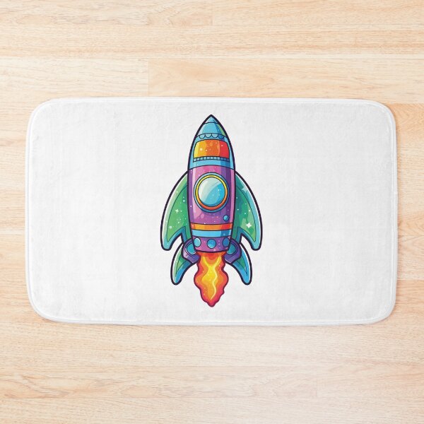 Item preview, Cute Kawaii Rocket Ship | Whimsical Space Adventure designed and sold by PopPopGfx.