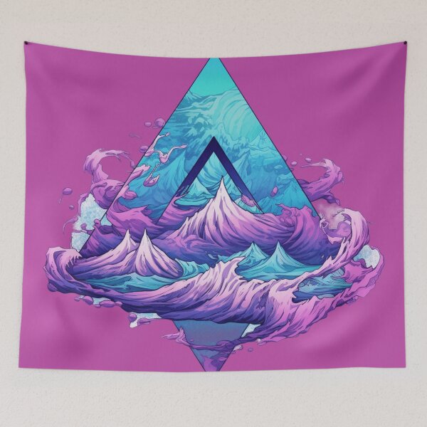 Item preview, Summer Vaporwave Wave Triangle designed and sold by Nightarcade.