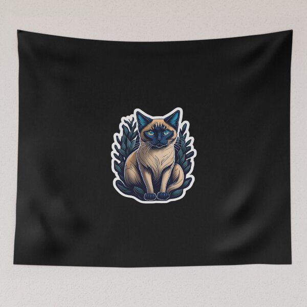 Item preview, Siamese Cat (Sticker and Print Out) designed and sold by Sir Elgin Ortiz.