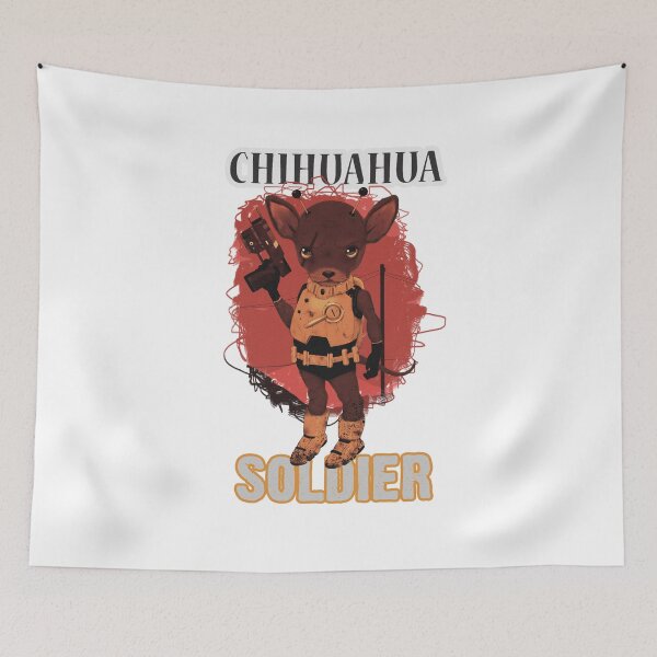 Item preview, CHIHUAHUA SOLDIER designed and sold by LUISTAFUR-STORE.