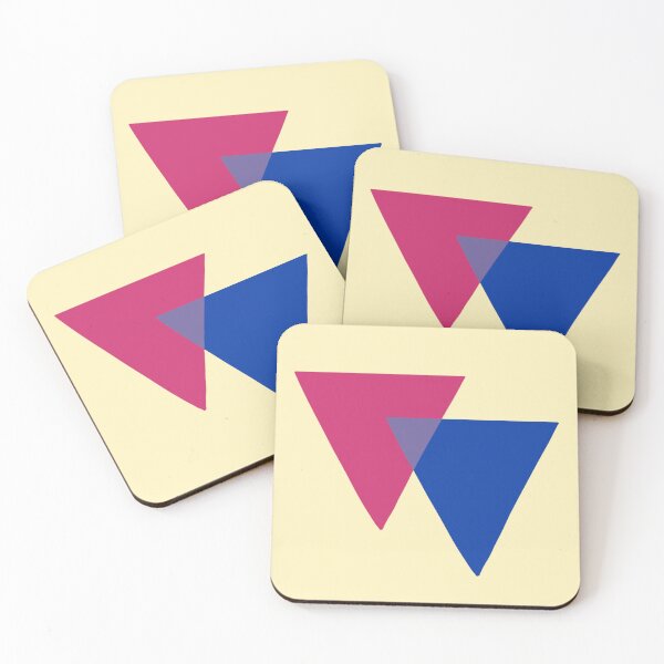 Item preview, Bisexual Triangles - yellow background designed and sold by Boxer-n-co.