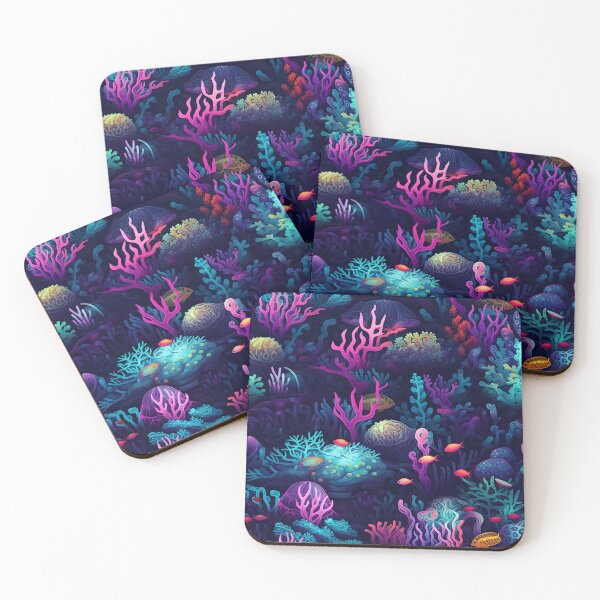 Item preview, Fluorescent underwater world pattern designed and sold by enipra.