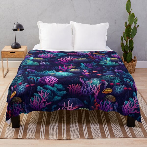 Item preview, Fluorescent underwater world pattern designed and sold by enipra.