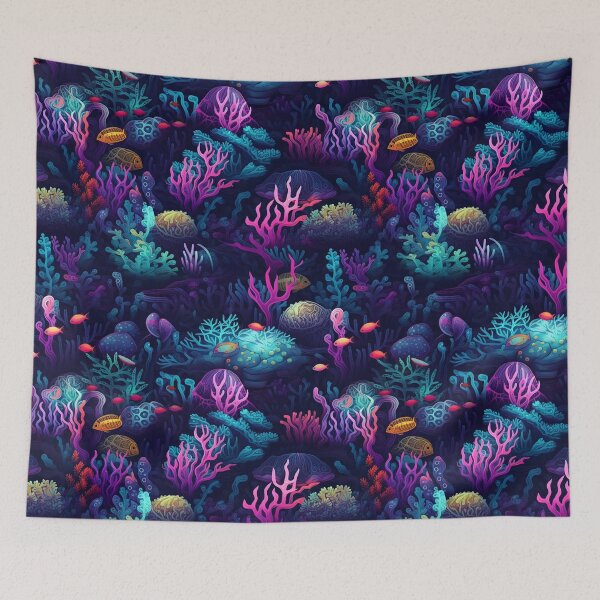 Item preview, Fluorescent underwater world pattern designed and sold by enipra.