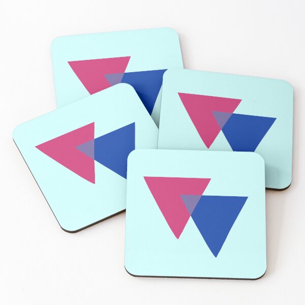 Item preview, Bisexual Triangles - blue background designed and sold by Boxer-n-co.