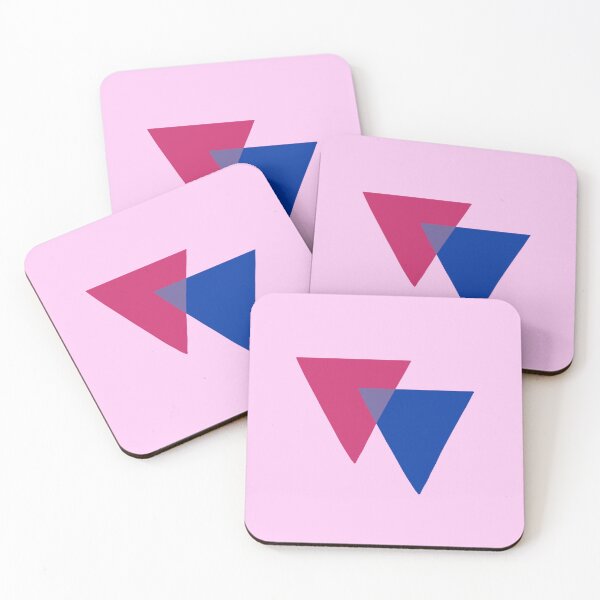 Item preview, Bisexual Triangles - pink background designed and sold by Boxer-n-co.
