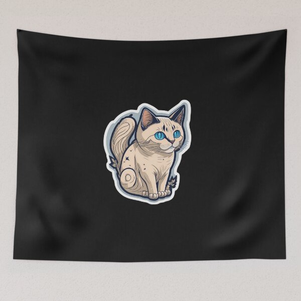 Item preview, Siamese Cat (Sticker and Print Out) designed and sold by Sir Elgin Ortiz.
