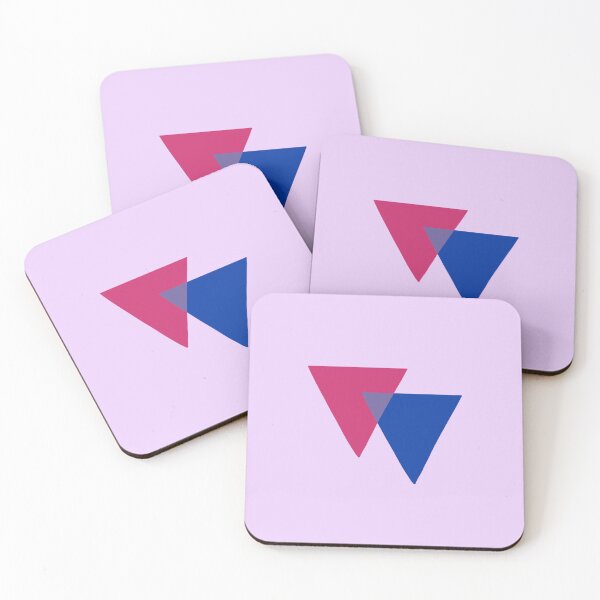Item preview, Bisexual Triangles - purple background designed and sold by Boxer-n-co.