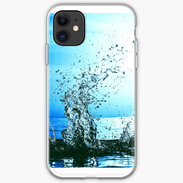Blue water splash iPhone Soft Case