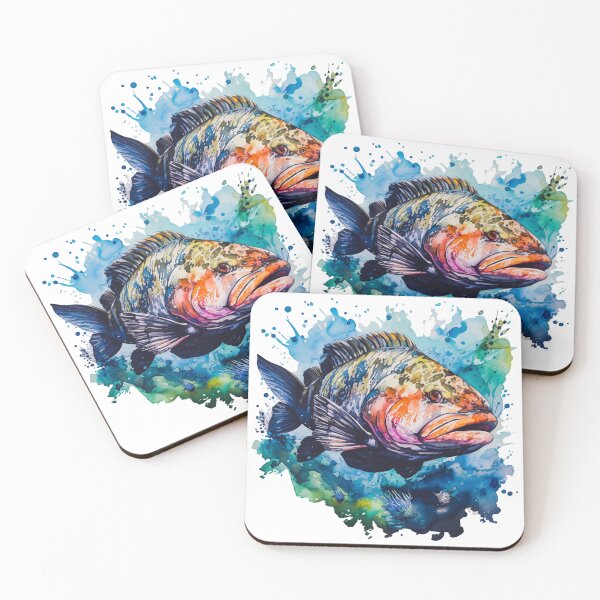 Item preview, Watercolor Atlantic Goliath Grouper designed and sold by OutOfTheBoxArt1.