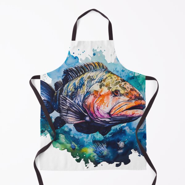 Item preview, Watercolor Atlantic Goliath Grouper designed and sold by OutOfTheBoxArt1.