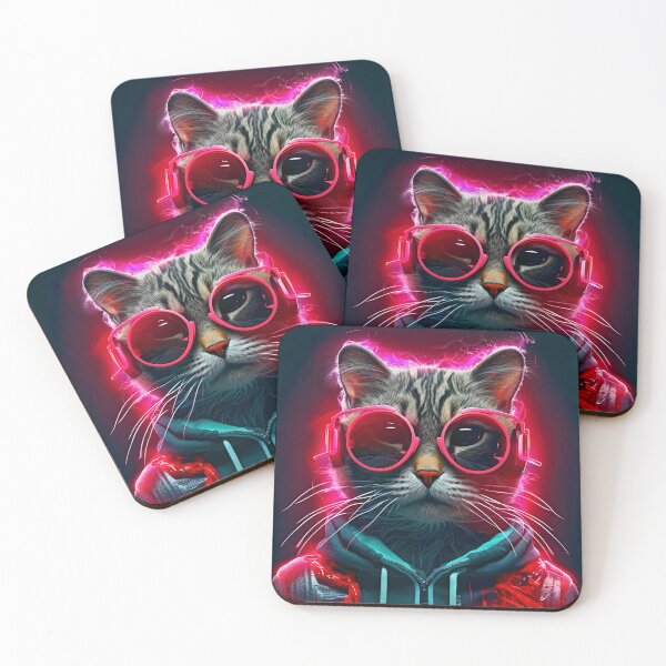 Item preview, Cat Wearing Headphones | Cat Wearing Shades designed and sold by CoolHippoQuotes.