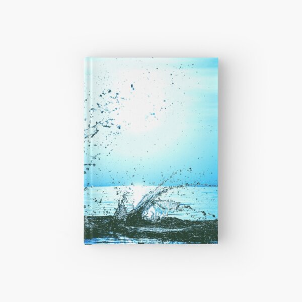Blue water splash Hardcover Journal