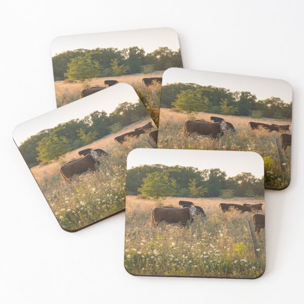 Item preview, Cows amidst the tall grass and wildflowers designed and sold by Mark Clodfelter.
