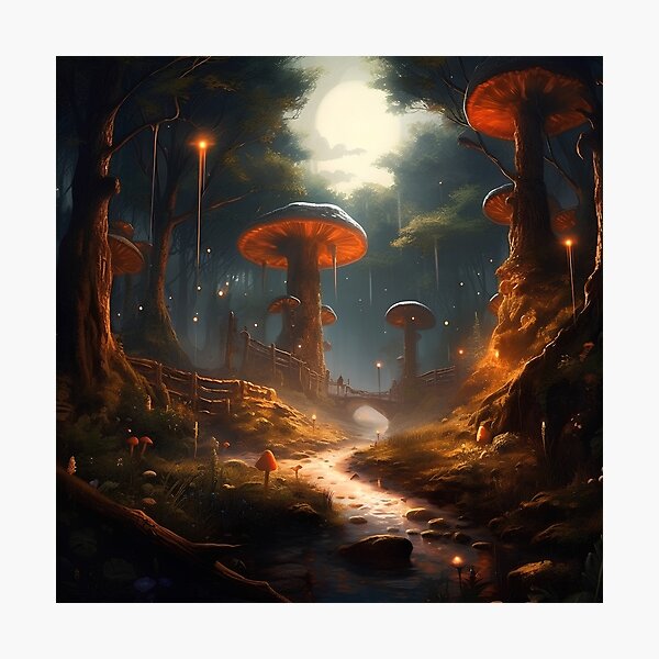 Item preview, Forest art, Nature Decor, Landscape artwork designed and sold by PlatinumOnyx.