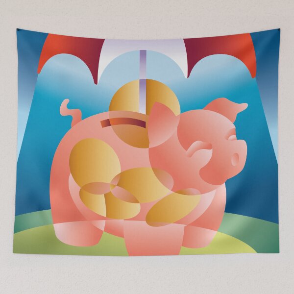 Item preview, Piggy Bank Rainy Day Savings designed and sold by jeff-jones.